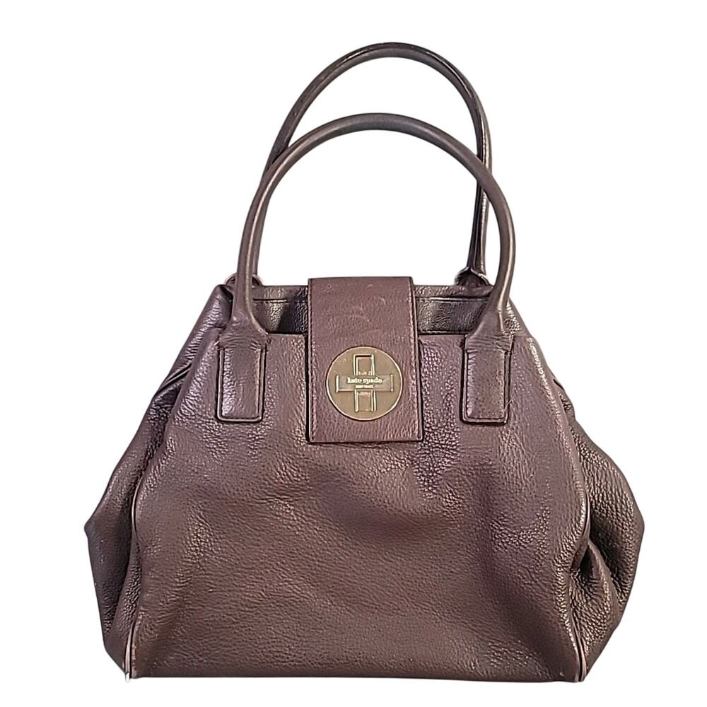 Kate Spade Bag Bexley Stevie Pebbled Brown Leather Handbag Medium Slouchy Tote